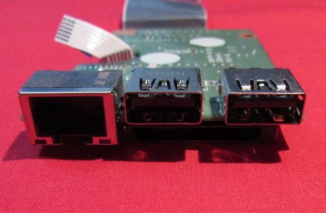 Alt view image 5 of 6 - HP Pavilion 15-AB 15T-AB USB Network Card Reader Board w/ Cable 809038-001