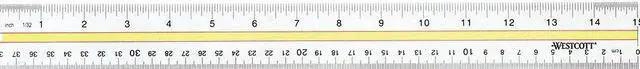 Main image of Westcott Ruler, 15 Inch, Data Highlight 15" Acrylic plastic 10580