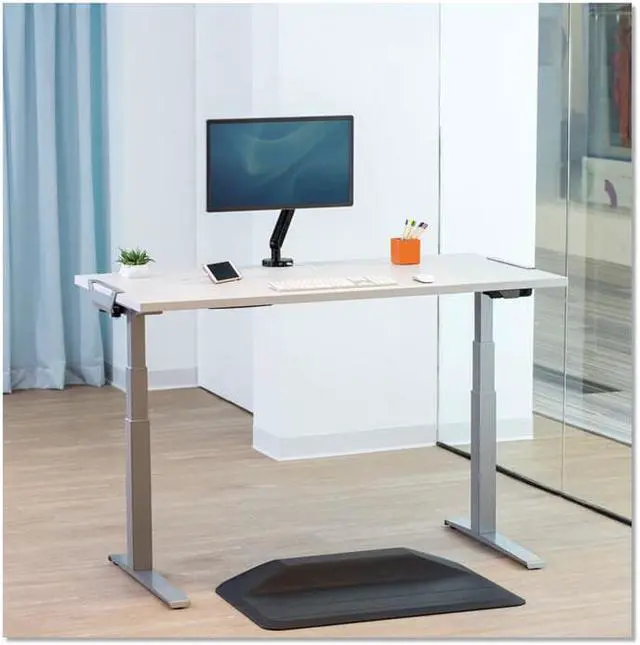Alt view image 3 of 12 - Fellowes - 9649401 - Fellowes High Pressure Laminate Desktop Gray - 48x24 - Gray Rectangle, High Pressure Laminate (HPL)