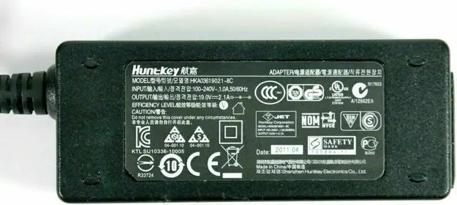 Alt view image 4 of 4 - OEM HKA03619021-8C AC/DC Power Supply Adapter for Huntkey 5.5x2.5mm no Cord