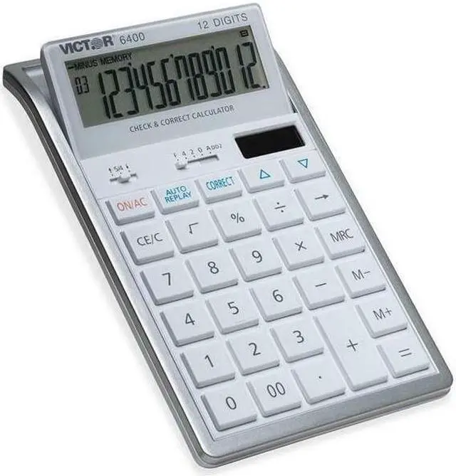 Alt view image 10 of 20 - Victor 6400 Professional Desktop Calculator with Auto Replay, Check & Correct