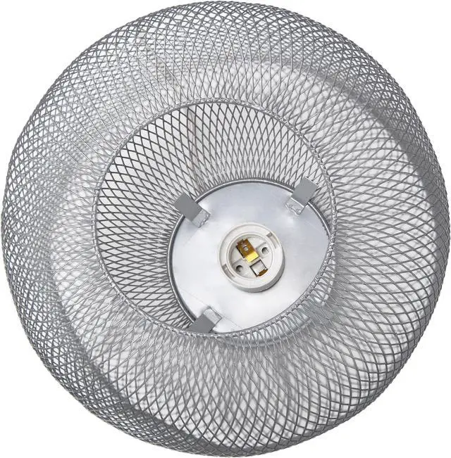 Alt view image 5 of 15 - Simple Designs Gray Metal Mesh Industrial Table Lamp