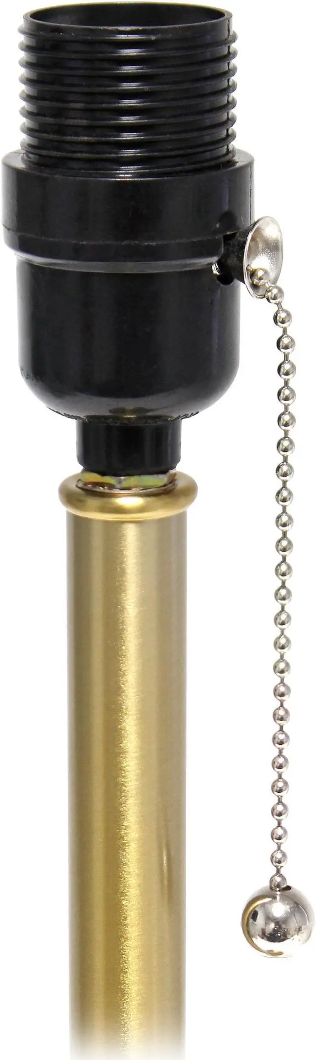 Alt view image 3 of 20 - Simple Designs Gold Tapered Table Lamp with Polka Dot Fabric Drum Shade