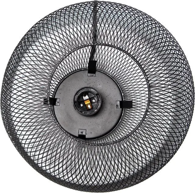 Alt view image 4 of 15 - Simple Designs Black Metal Mesh Industrial Table Lamp