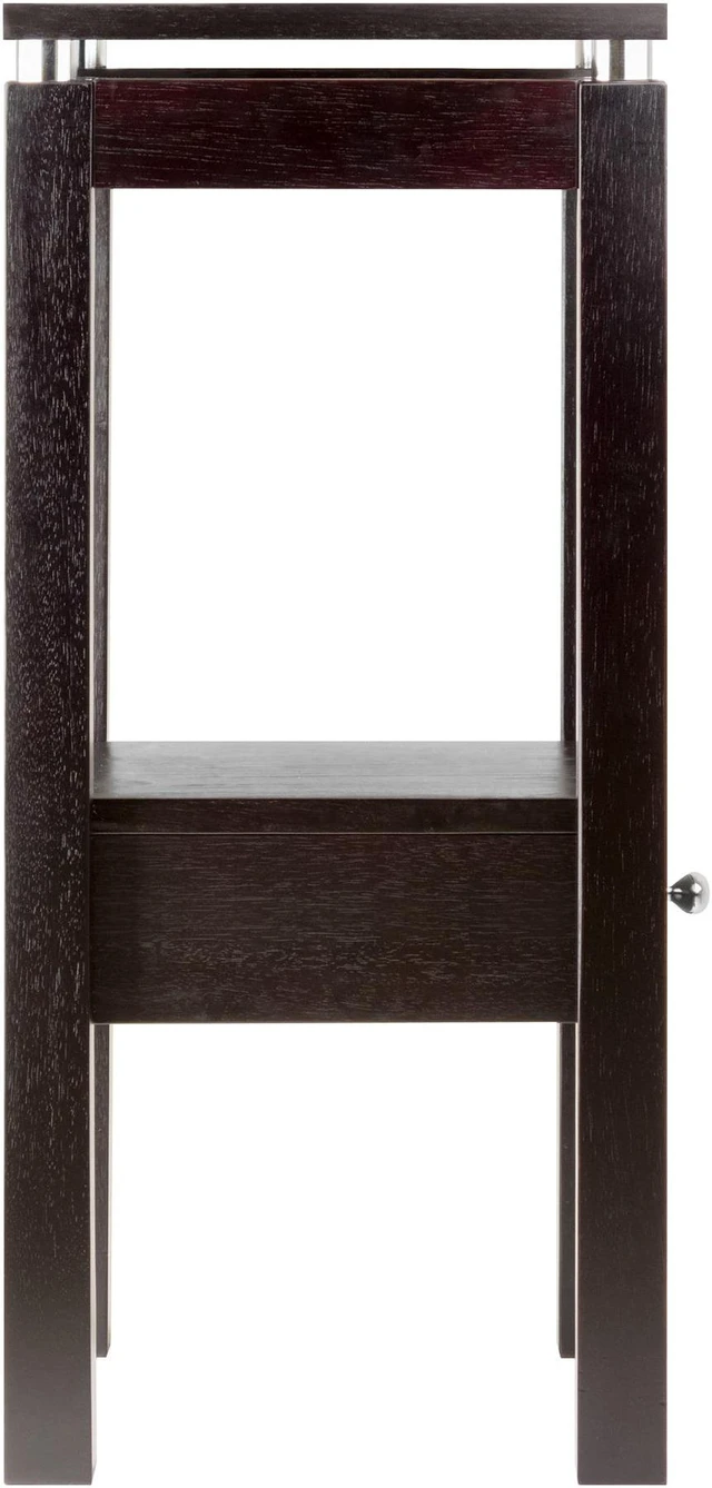 Alt view image 8 of 16 - Espresso Linea Phone Stand with Chrome Accent