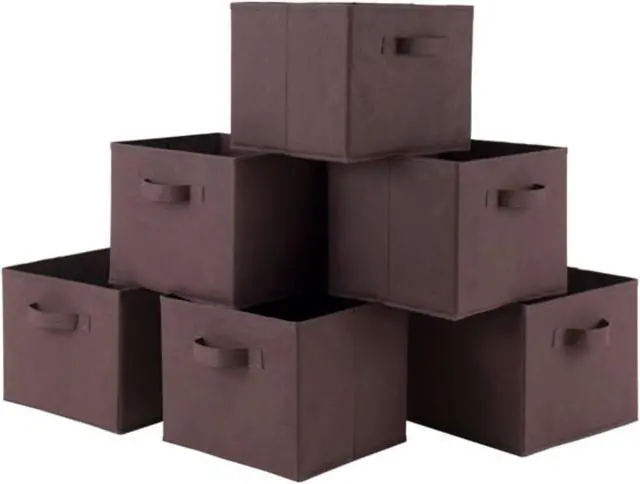 Alt view image 13 of 15 - Capri Set of 6 Foldable Chocolate Fabric Baskets