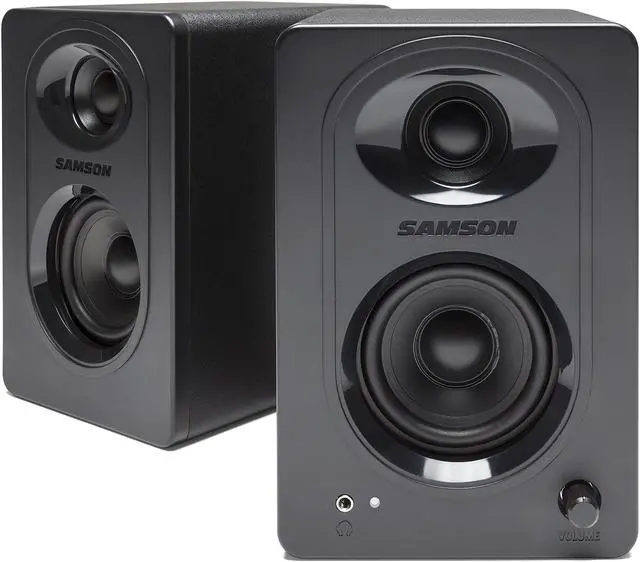 Alt view image 11 of 20 - Samson MediaOne M30 Powered Studio Monitors (Pair)