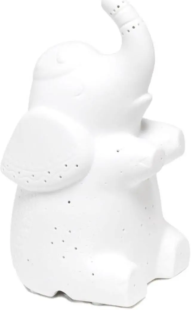 Alt view image 9 of 14 - Simple Designs Porcelain Elephant Shaped Table Lamp