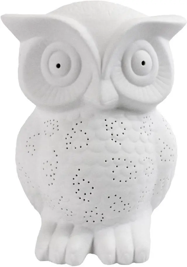 Alt view image 12 of 12 - Simple Designs Porcelain Wise Owl Shaped Animal Light Table Lamp