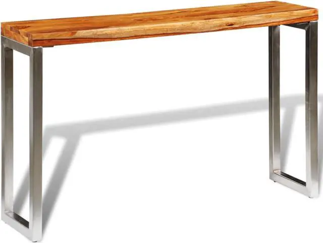 Alt view image 6 of 11 - vidaXL Console Table with Legs Hallway Table Home Living Room Brown Solid Wood