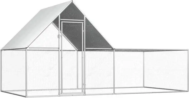 Main image of vidaXL Chicken Coop 13.1'x6.6'x6.6' Galvanized Steel