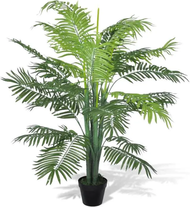 Alt view image 3 of 8 - vidaXL Artificial Tree with Pot Faux Cycas Palm Tree Artificial Palm Tree 51"
