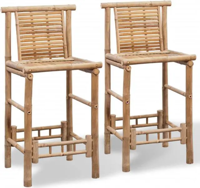 Main image of vidaXL Bar Stools 2 pcs Bamboo