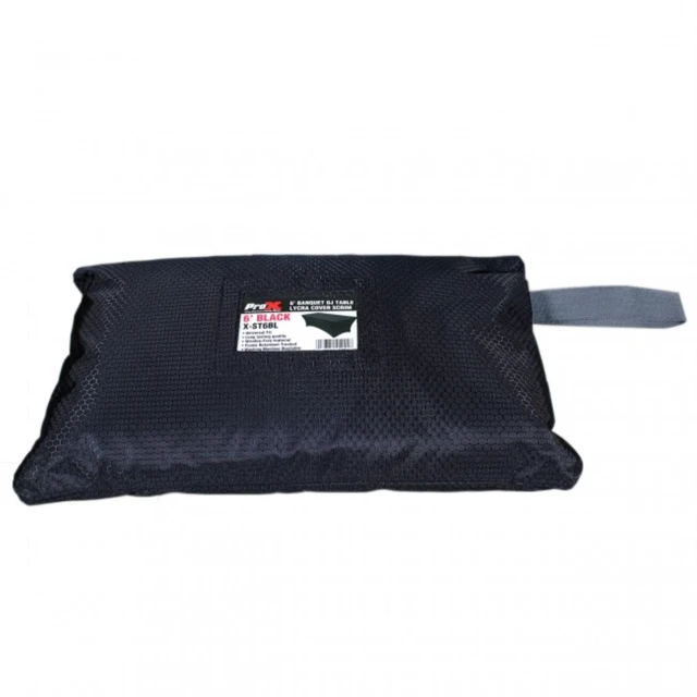 Alt view image 6 of 7 - ProX X-ST6BL 6 Ft. Open Back Spandex Table Cover Scrim - Black