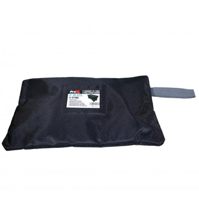 Alt view image 6 of 7 - ProX X-ST4BL 4 Ft. Open Back Spandex Table Cover/Scrim - Black