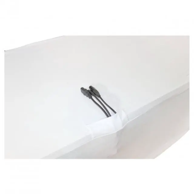 Alt view image 5 of 7 - ProX X-ST6W 6 Ft. Open Back Spandex Table Cover/Scrim - White