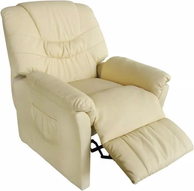 Main image of vidaXL Massage Chair Cream Faux Leather