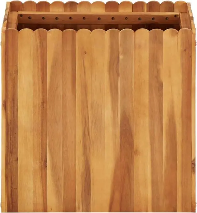 Alt view image 2 of 12 - vidaXL Garden Raised Bed 19.6"x11.8"x19.6" Solid Acacia Wood