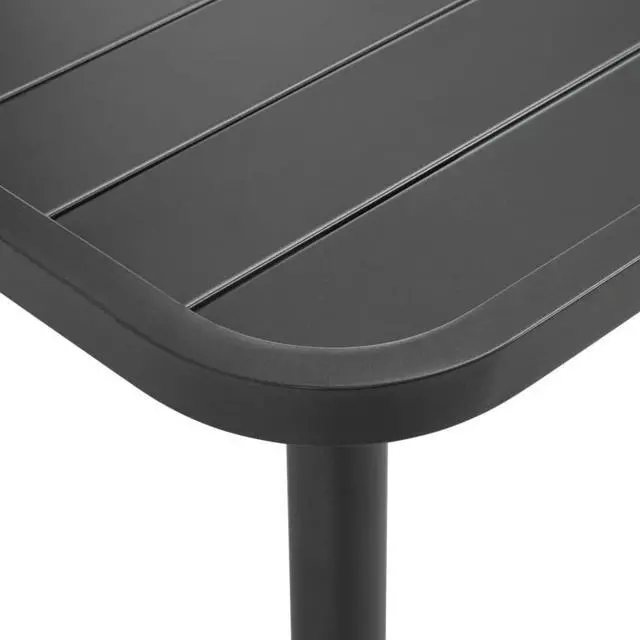 Alt view image 11 of 13 - vidaXL Patio Table Outdoor Dining Table Garden for Balcony Steel Dark Gray