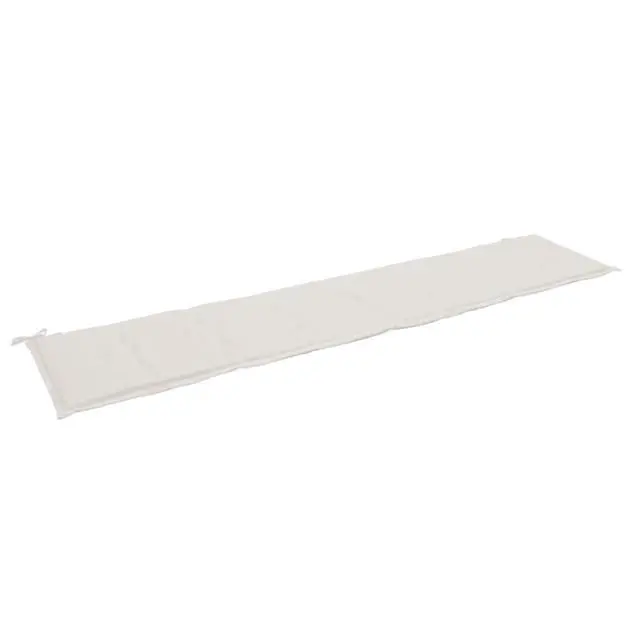 Alt view image 12 of 19 - vidaXL Garden Bench Cushion Cream 200x50x4 cm Oxford Fabric
