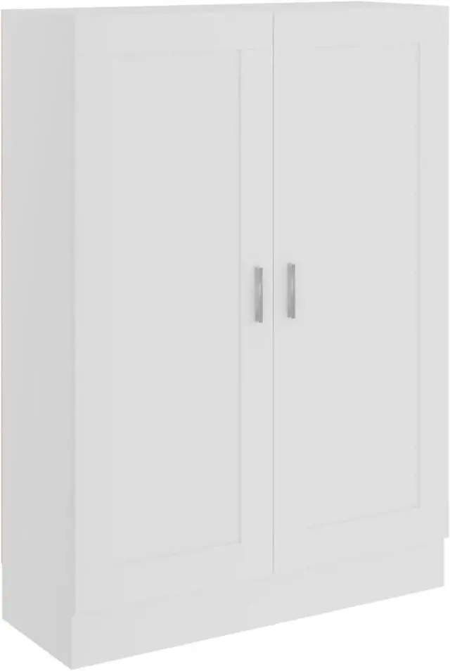 Alt view image 2 of 10 - vidaXL Book Cabinet White 32.5"x12"x45.3" Chipboard