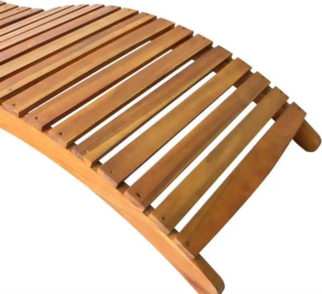 Alt view image 12 of 14 - vidaXL Patio Lounge Chair Outdoor Sunbed Folding Sunlounger Solid Acacia Wood