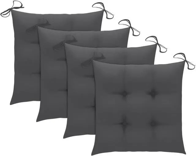 Main image of vidaXL Chair Cushions 4 pcs Anthracite 15.7"x15.7"x2.8" Fabric