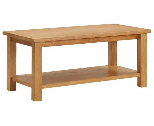Alt view image 14 of 17 - vidaXL Solid Oak Wood Coffee Table Couch Accent Living Room Side End Storage