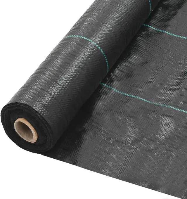 Alt view image 6 of 14 - vidaXL Weed Membrane Landscape Fabric Weed Control Cloth PP 6.6'x164' Black