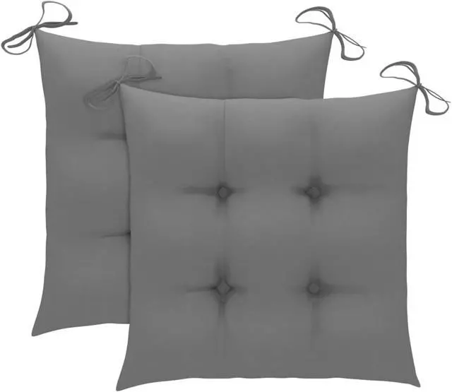 Alt view image 10 of 13 - vidaXL Chair Cushion 2 Pcs Outdoor Patio Seat Cushion Pad Gray Oxford Fabric