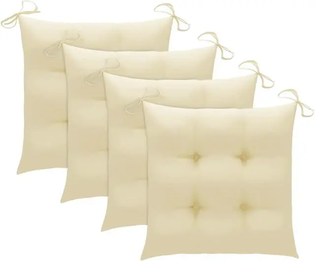 Alt view image 7 of 12 - vidaXL Chair Cushion 4 Pcs Outdoor Patio Seat Cushion Cream White Oxford Fabric