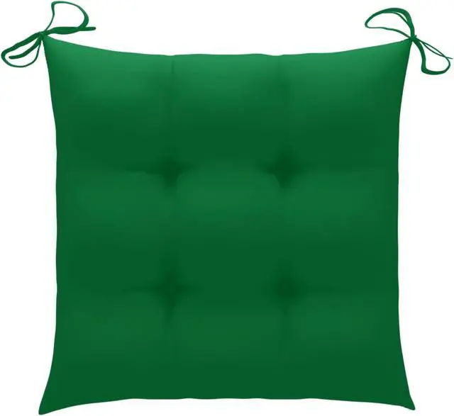 Alt view image 2 of 8 - vidaXL Chair Cushions 6 pcs Green 19.7"x19.7"x2.8" Fabric