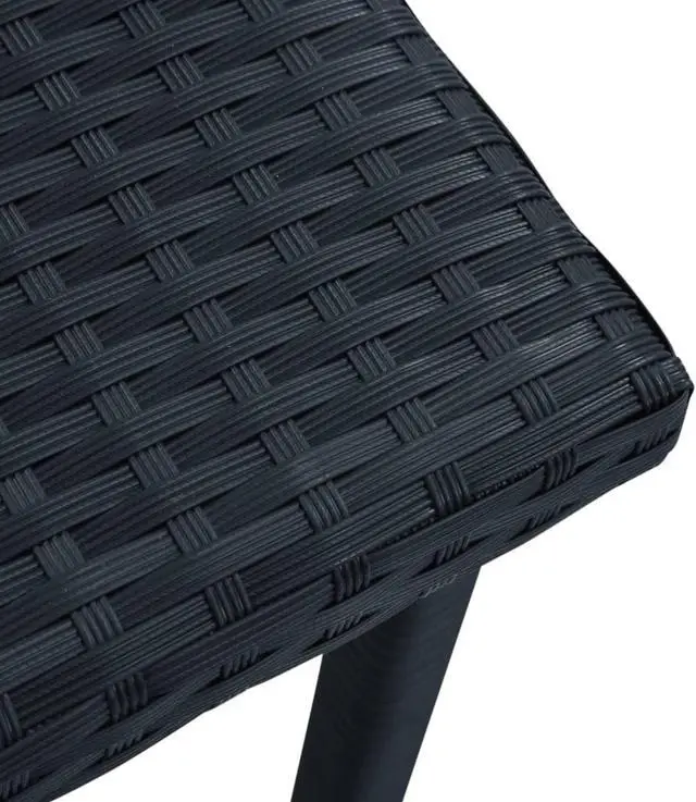 Alt view image 7 of 10 - vidaXL Patio Table Outdoor Side Table PE Rattan Patio Garden Furniture Black