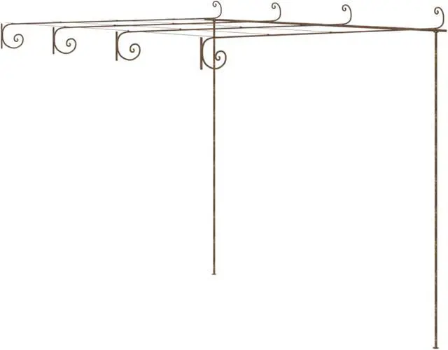 Main image of vidaXL Garden Rose Arch Antique Brown 13.1'x9.8'x8.2' Iron