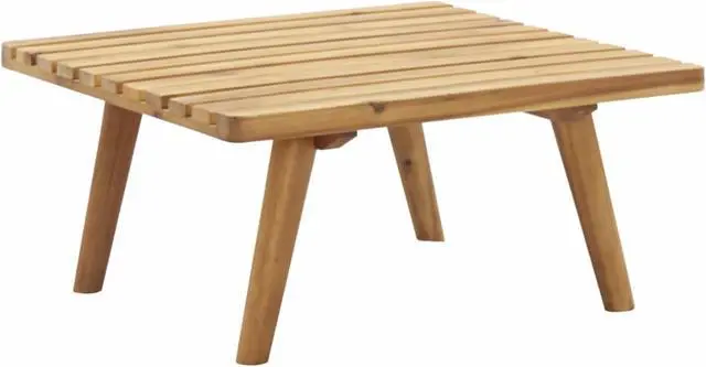 Alt view image 4 of 12 - vidaXL Garden Footstool with Cushion 23.6"x23.6"x11.4" Solid Acacia Wood