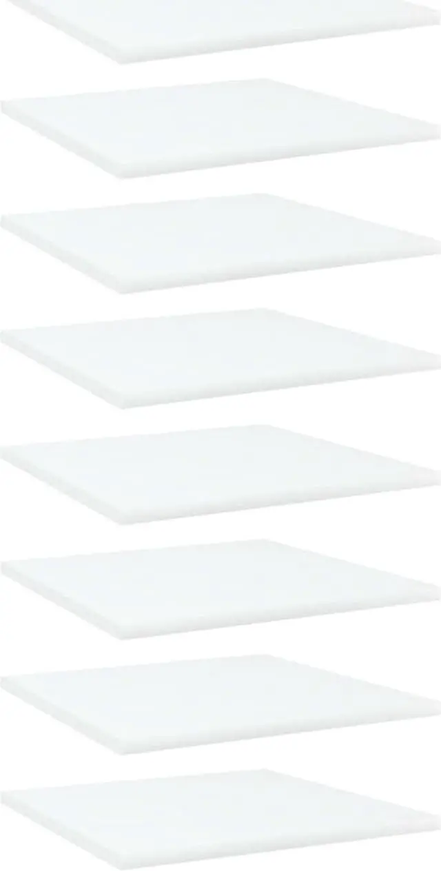 Alt view image 8 of 13 - vidaXL Floating Shelf Wall Mounted Bookshelf Board 8 Pcs White Engineered Wood