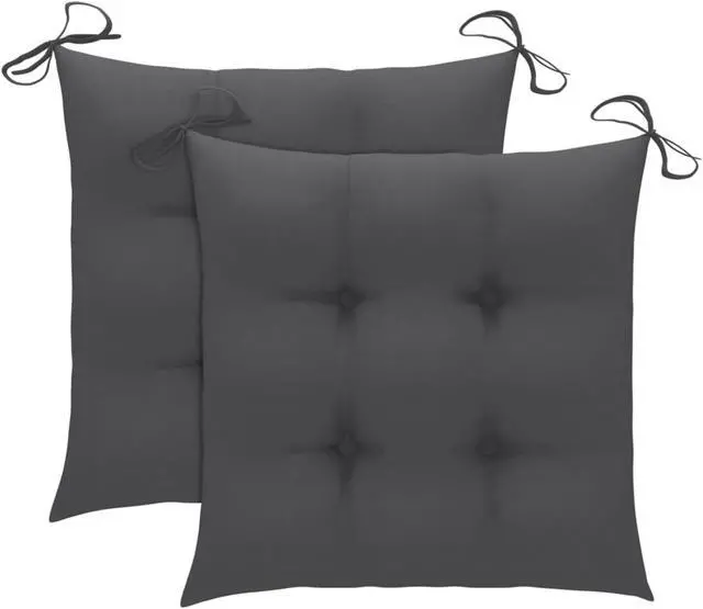 Alt view image 10 of 12 - vidaXL Chair Cushion 2 Pcs Outdoor Patio Seat Cushion Anthracite Oxford Fabric