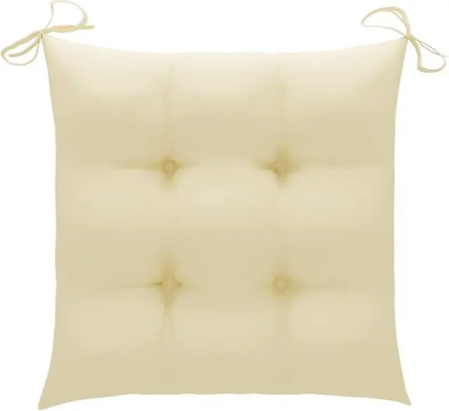 Alt view image 8 of 12 - vidaXL Chair Cushion 2 Pcs Outdoor Patio Seat Cushion Cream White Oxford Fabric