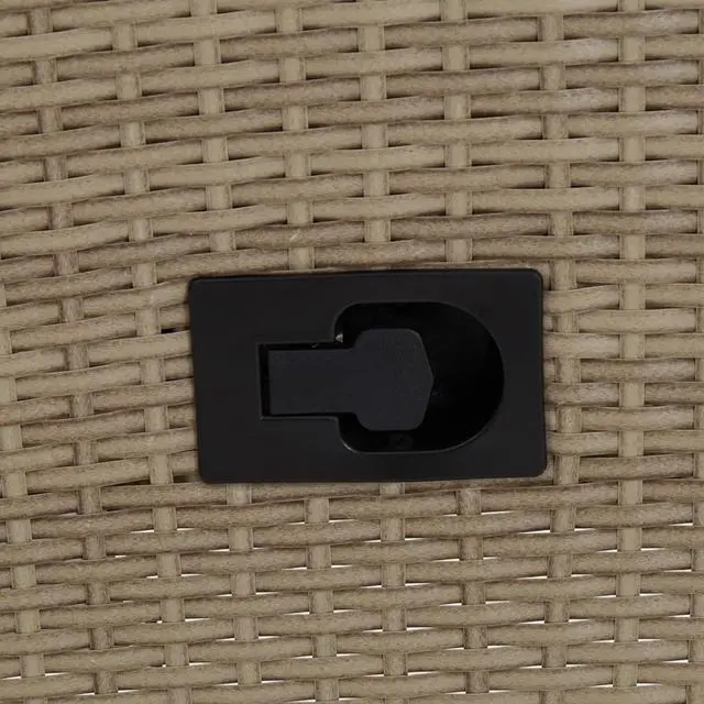 Alt view image 8 of 13 - vidaXL Patio Chairs 2 Pcs Patio Dining Chair with Cushions Poly Rattan Beige