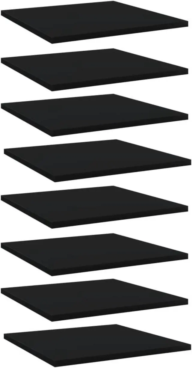 Alt view image 9 of 13 - vidaXL Floating Shelf Wall Mounted Bookshelf Board 8 Pcs Black Engineered Wood