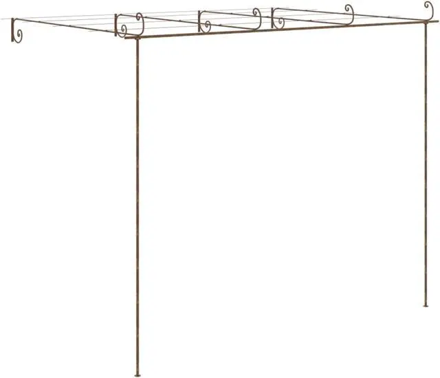 Alt view image 3 of 10 - vidaXL Garden Rose Arch Antique Brown 13.1'x9.8'x8.2' Iron