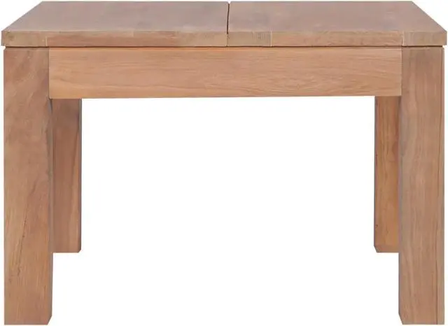 Alt view image 4 of 14 - vidaXL Coffee Table Solid Teak Wood with Natural Finish 23.6"x23.6"x15.7"