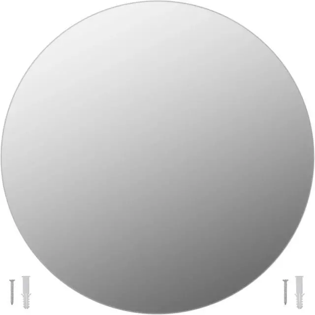 Alt view image 7 of 12 - vidaXL Wall Mirror Transparent Glass 27.6 in diameter Wall mounting