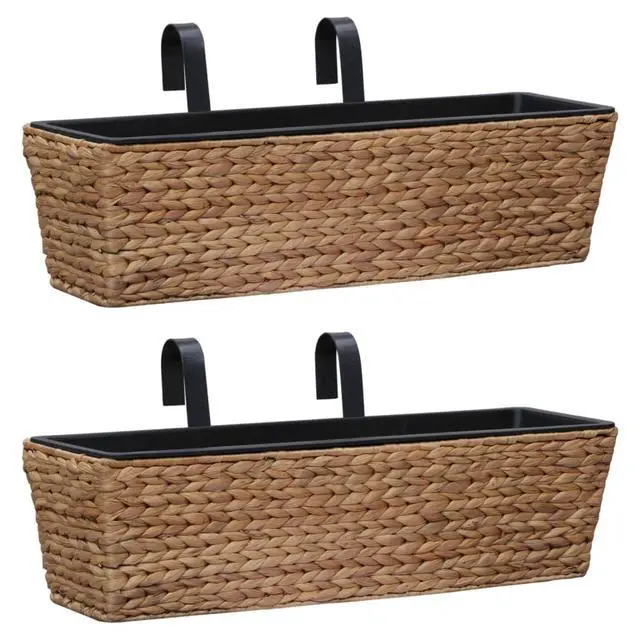 Alt view image 12 of 13 - vidaXL 2x Garden Planters Water Hyacinth Outdoor Raised Bed Plant Herb Box