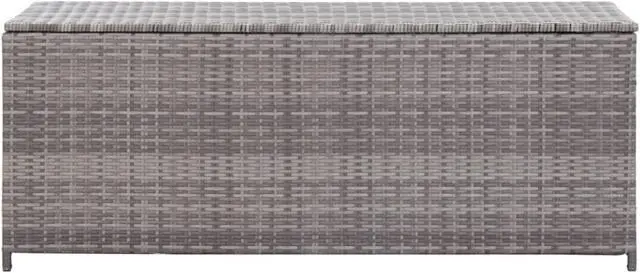Alt view image 3 of 17 - vidaXL Outdoor Storage Box Deck Box with Lid Patio Cabinet Storage Chest Gray