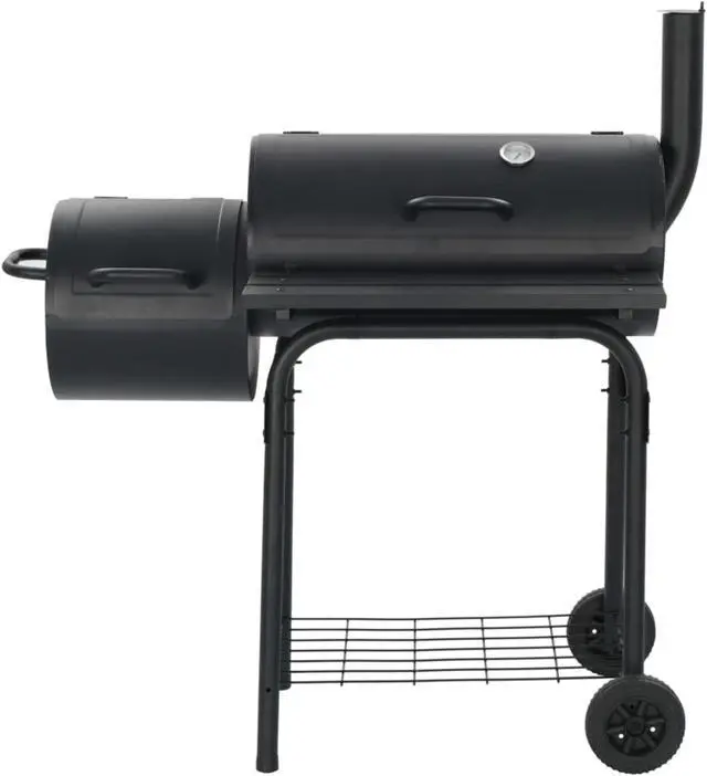 Alt view image 9 of 17 - vidaXL Classic Charcoal BBQ Offset Smoker Garden Picnic Cooking Grill Barbecue