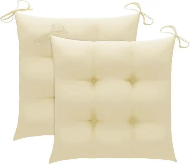 Alt view image 10 of 13 - vidaXL Chair Cushion 2 Pcs Outdoor Patio Seat Cushion Cream White Oxford Fabric