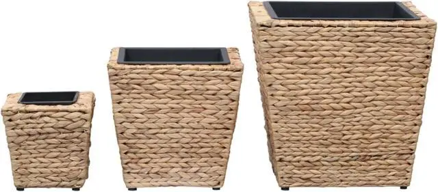 Alt view image 10 of 11 - vidaXL Raised Beds 3 Pcs Planter Flower Box Pot Plant Stand Water Hyacinth