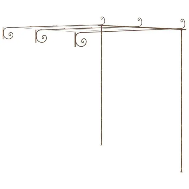 Main image of vidaXL Garden Rose Arch Antique Brown 9.8'x9.8'x8.2' Iron
