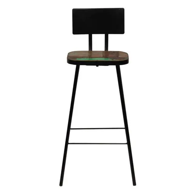 Alt view image 14 of 14 - vidaXL Bar Stools Counter Height Stool Island Stool 4 Pcs Solid Reclaimed Wood